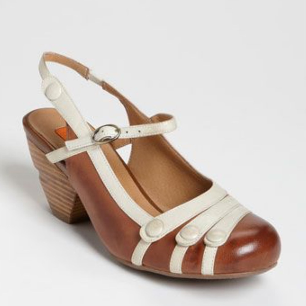 🔘 Miz Mooz Ella Slingback Heels Leather Size 7.5